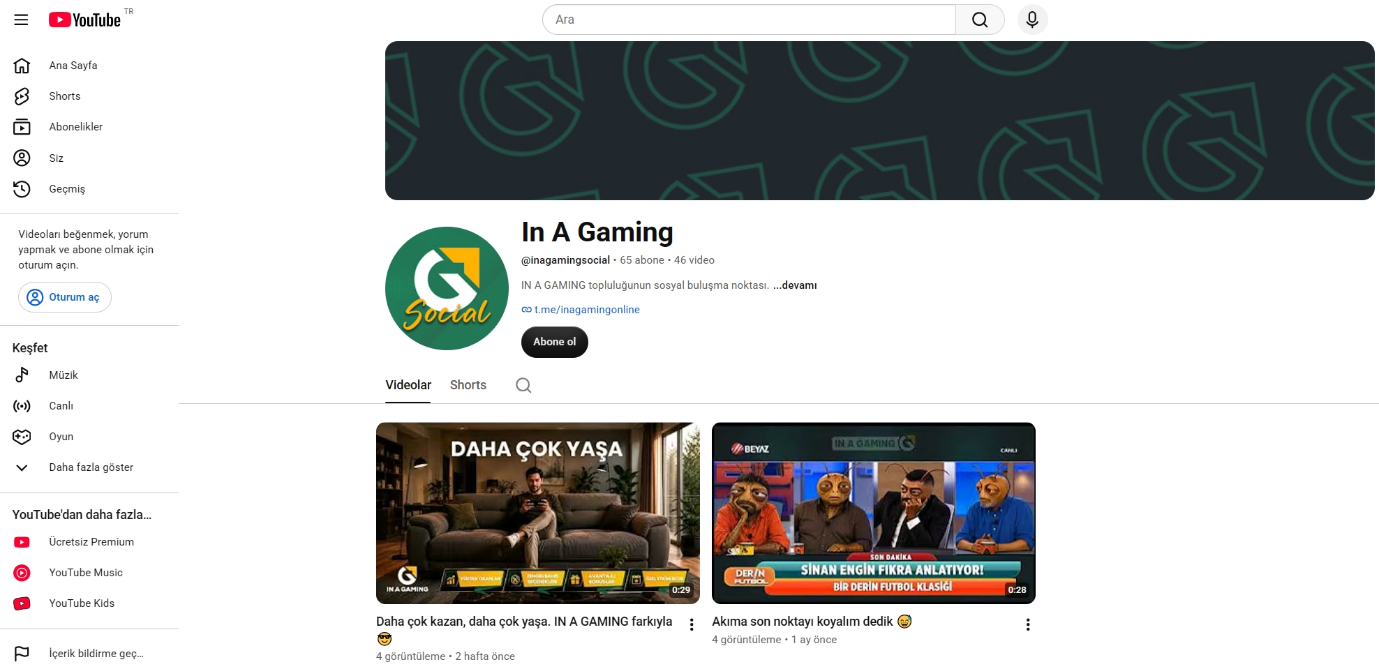inagaming youtube